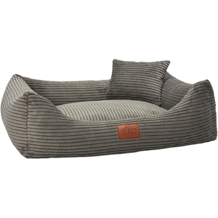 Лежанка для собак Leo4dog: зручна та миюча, для малих, середніх та великих собак. Колір: коричневий, розмір L (100x80 см)