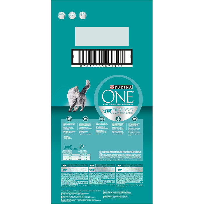 Сухий корм для дорослих котів PURINA ONE Bifensis з куркою, 6 кг