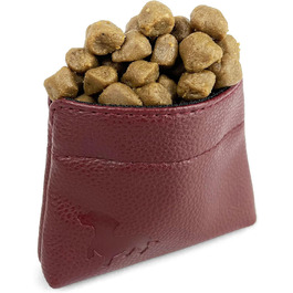 Сумка для ласощів для собак Swaggly – чорна з червоною/каштановою внутрішньою стороною, з магнітною застібкою