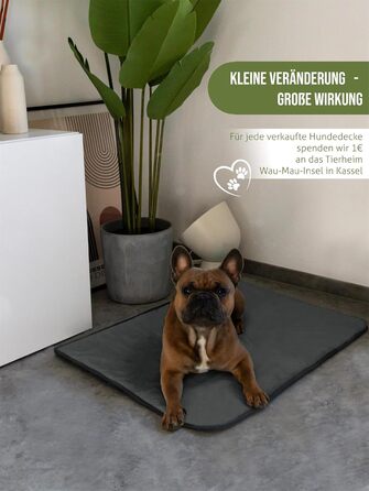 М'яка підстилка для собак Normani - Підстилка для тварин з екологічно чистого матеріалу, 40x50 см, 60x80 см, 70x100 см (Антрацит)