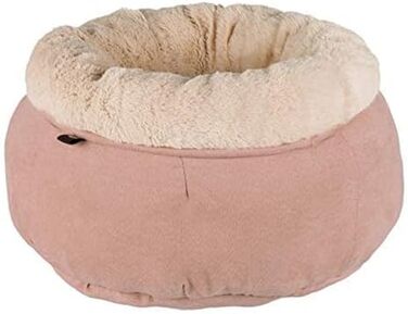 Ліжко для собак TRIXIE Elsie, діаметр 45 см, бежеве - м'яке ліжко з плюшем, кошик для маленьких собак, з високим бортиком, 37706