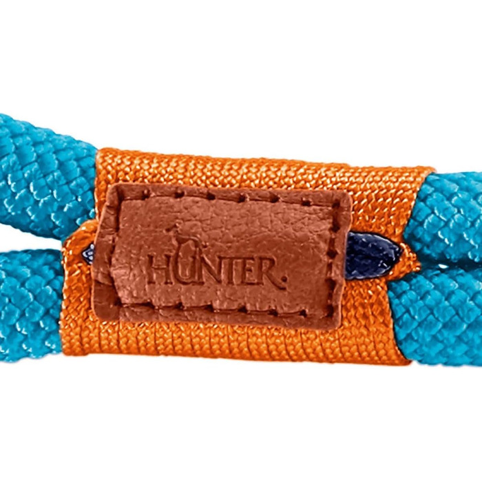 Нашийник для собак HUNTER OSS, петроль, L-XL, мотузка, карабін, морський стиль