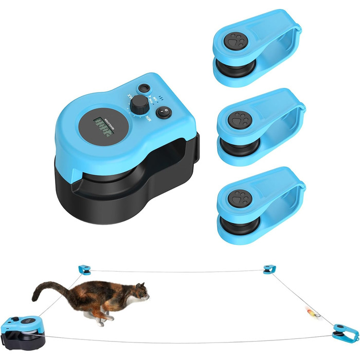 Іграшка для котів AOKUY: автоматичне бігове колесо, дистанційне керування, симуляція полювання, регульована швидкість