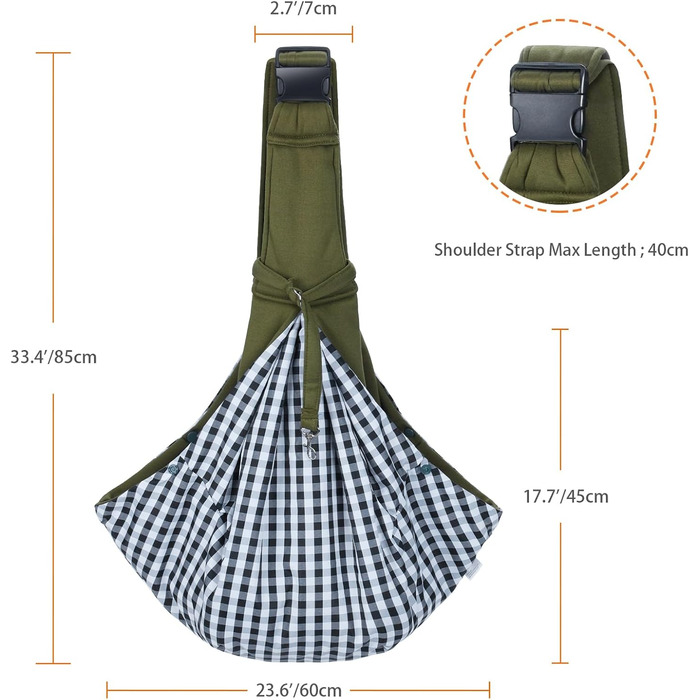 Сумка-переноска для собак Coolzon, для маленьких собак і котів, до 7 кг, зелена