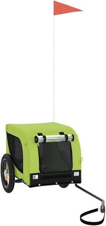 SECOLI Причіп для собак, візок для собак, бугі для собак з відбивачем. Причіп для велосипеда для собак до 30 кг, зелений, 124 x 53 x 53 см