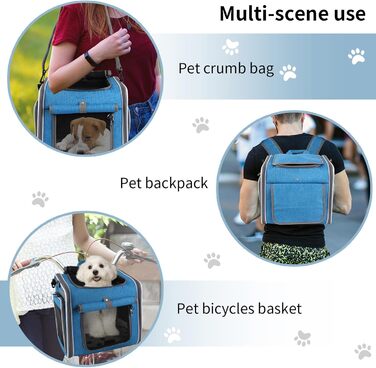 Корзина для велосипеда Hund - Транспортна сумка для тварин, регульована переноска з вентиляцією для прогулянок, подорожей, кемпінгу, велосипеда та піших прогулянок