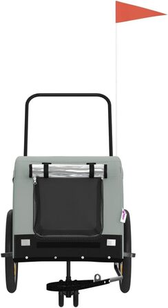 Причіп для велосипеда для собак Сірий та Чорний, Oxford-Gewebe та сталь, LH12049