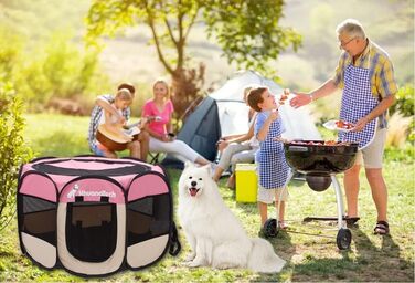 Клітка-манеж для собак та котів XianghuangTechnology, м'яка тканина, портативна, складана, для дому та вулиці