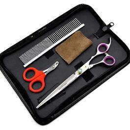 Професійні ножиці для грумінгу тварин JP 440C з нержавіючої сталі, регульовані, з антиковзким покриттям, 8 дюймів