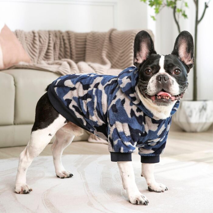 Теплий капелюховий светр для собак, котів та цуценят, камуфляж, рожевий, S (обхват грудей 35 см)