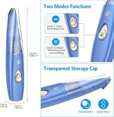 Електричний триммер для догляду за подушечками лап собак Brifit, бездротовий, USB, 2 режими, тихий, для грумінгу