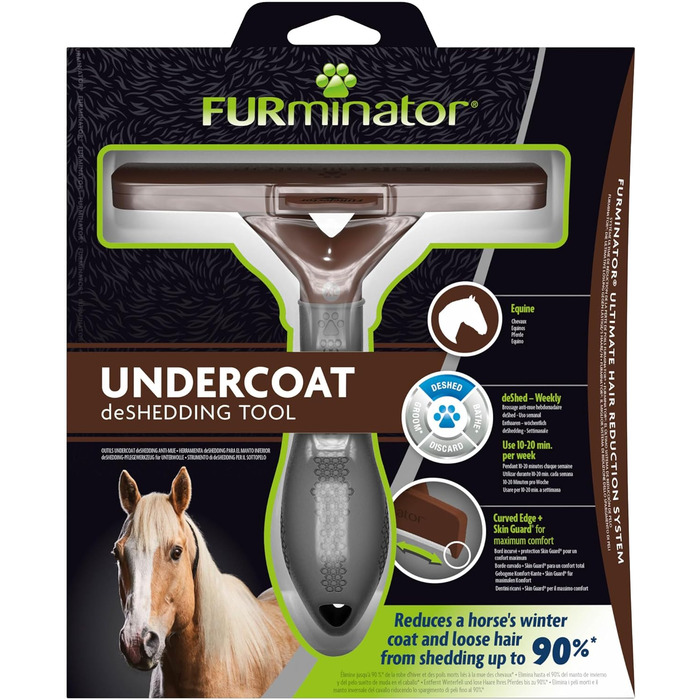 Фурмінатор для коней FURminator – гребінець для видалення підшерстя, покращений дизайн, універсальний