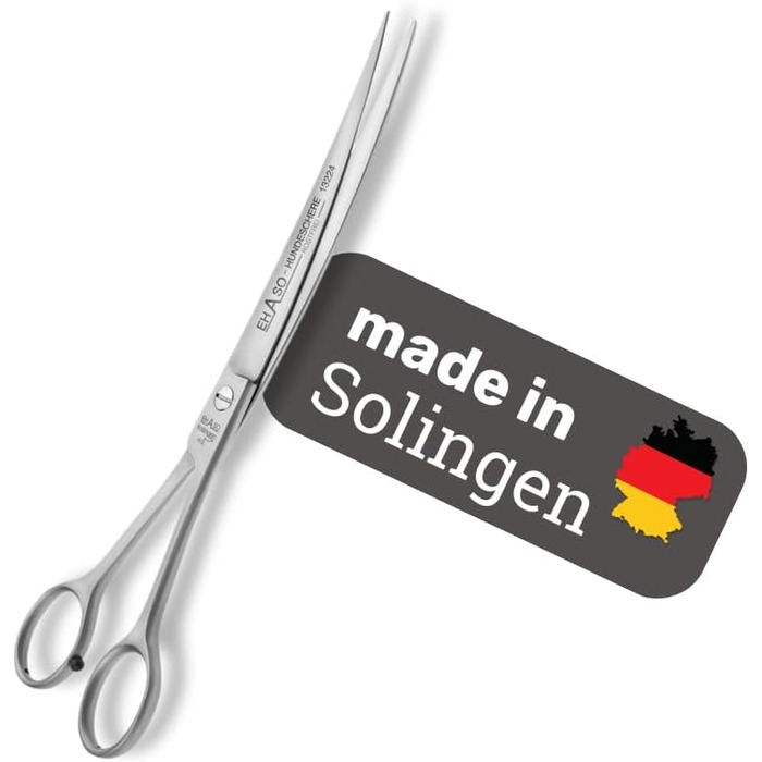 Ножиці для собак EHASO, вигнуті, нержавіючі, 22 см, матові