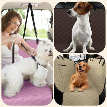 Автомобільний чохол на сидіння для собак, XL, чорний, водовідштовхуючий, антиковзаючий, 600D, для SUV, позашляховиків та вантажівок