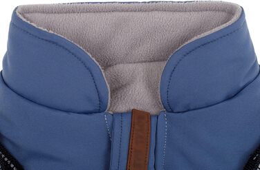 Водонепроникний теплий зимовий одяг для собак JSSEVN - куртка з кріпленням для повірця, для цуценят та собак середніх розмірів, бежевий, M