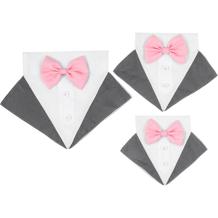 Елегантний собачий смокінг JOYPAWS: нашийник для собак, костюм для вечірки, на день народження, для фотосесій, сірий, для маленьких, середніх та великих собак