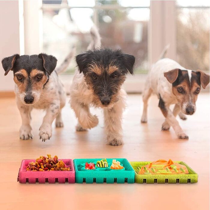 Набір мисок для собак 4 в 1 з уповільненням годування, інтерактивна миска для собак та котів, з присосками (4 шт.)