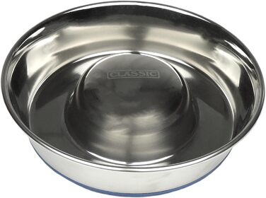 Classic Pet Products: Миска для собак та котів, повільний годівник, сталь, 2600 мл, Small