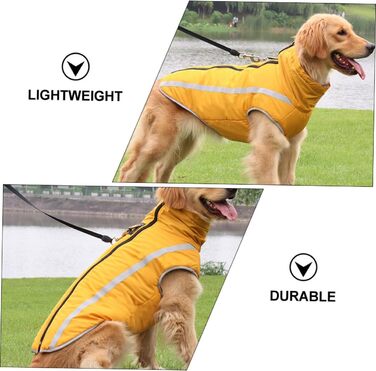 Легкий та міцний теплий зимовий накид для собак BESTonZON з світловідбиваючими смугами. Підходить для великих собак, захищає від негоди. Ідеальний для прогулянок.