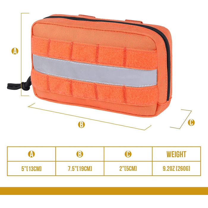 Futterbeutel OneTigris для собак 2 шт., великий MOLLE, з світловідбиваючими смугами, для тренувань, прогулянок, тактичне спорядження, зелений (помаранчевий)