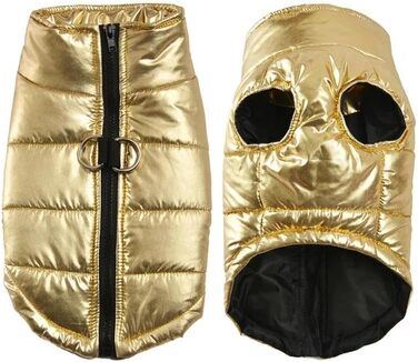 Водонепроникна вітрозахисна куртка-жилет для собак на осінь та зиму. Тепла одяг для домашніх тварин. Підходить для Чихуахуа, Бульдога Французького, Мопса, Лабрадора. Червоний колір, розмір L