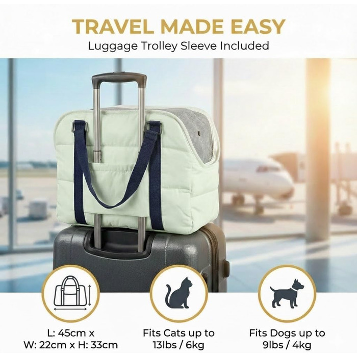 Сумка-переноска для собак Quppa: зручна та безпечна, зелена