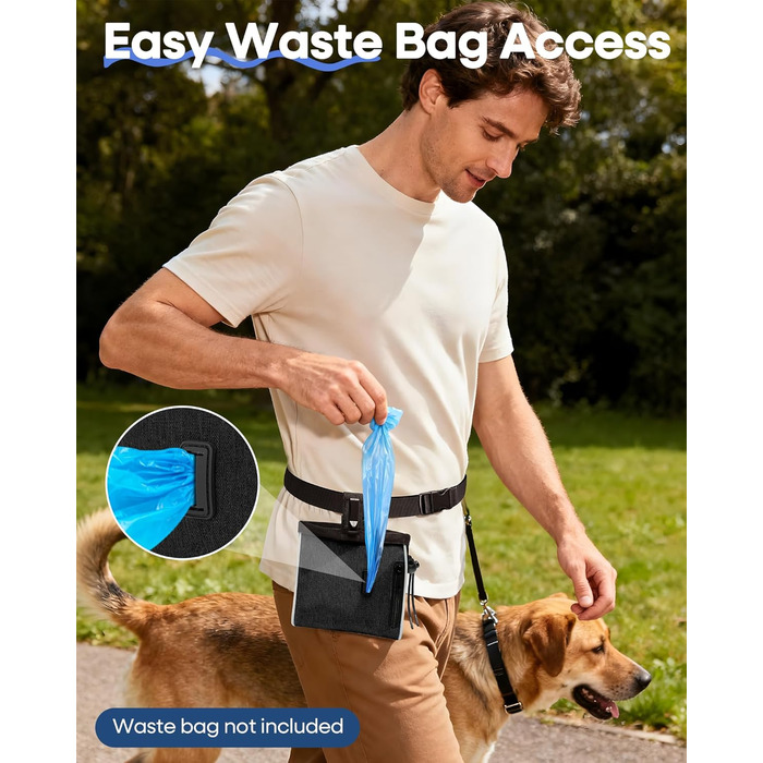 Сумка-лоток для ласощів для собак 2-в-1 (2 чашки) з харчовим силіконом | Сумка для ласощів з шнурком для дресирування та прогулянок | відбиваюче покриття