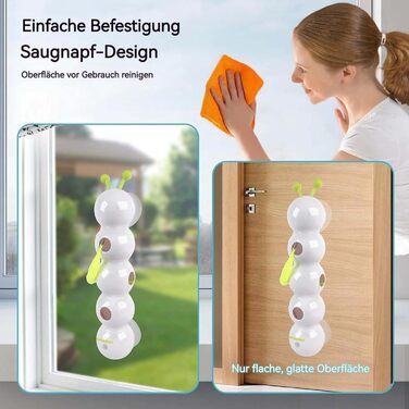 Інтерактивна іграшка для котів Dandin Wuselwurm - іграшка-черв'як для котів, самостійна розвага, кріплення на стіну/вікно, для кошенят та середніх порід