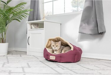 Лежак для котів ARMARKAT C08HJH/MH, 45,7 см, бордовий/бежевий