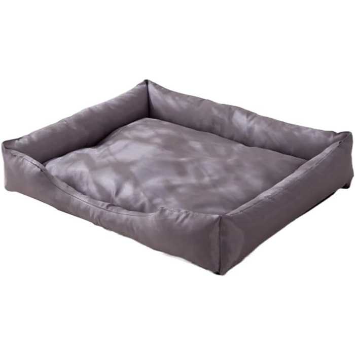 Водонепроникне собаче ліжко M&Catree, прямокутне, миється, м'яке, для собак та котів - темно-сірий (Basic), розмір L: 50*60*7 см