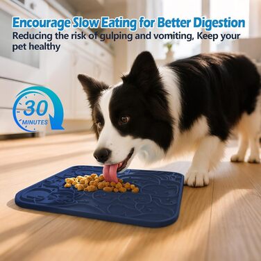 Силіконові килимки для котів та собак Bau+Grün-US (чорний+жовтий, S) - уповільнена годівля, 60 присосок