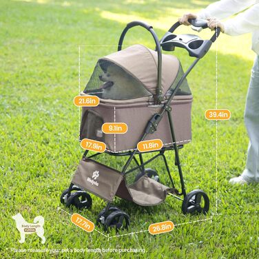 Дитяча та собача коляска 2-в-1, складна, з 4 колесами, знімний кошик, легка, для собак та котів, для прогулянок (Блакитно-зелений)