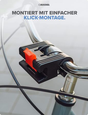 Фронтальний велосипедний кошик BÜCHEL | Складана сумка-кошик для покупок | З кріпленням Express для швидкого встановлення | Чорний | Аксесуар для велосипеда