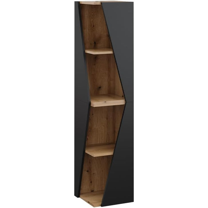 Висока шафа Vicco Benno, дуб, 31,6 x 70,5 см, з відкритими полицями, 2 шт, антрацит