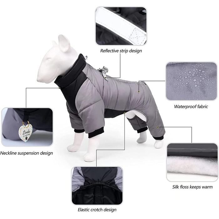 Жовтий зимовий теплий куртка для собак, непромокаємий, для цуценят та великих порід, з кріпленням для повідка, 3XL