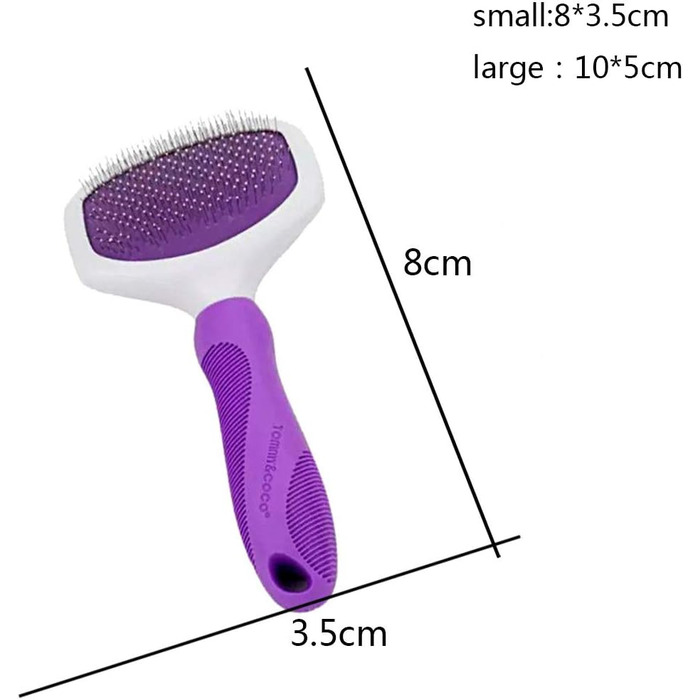 Інструмент для видалення шерсті для собак та котів, гребінець для грумінгу, фіолетовий, для короткої шерсті