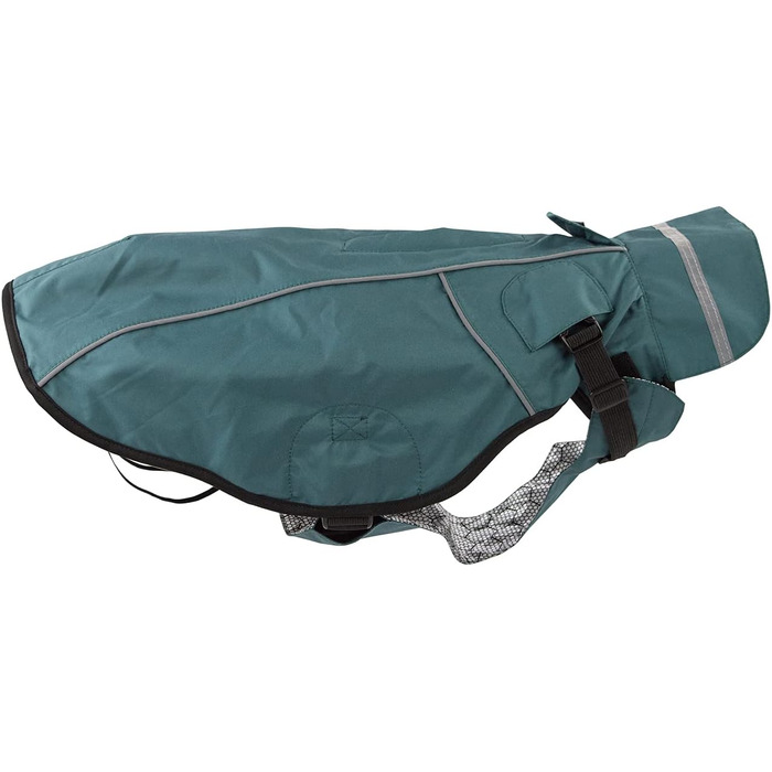 Дощовик для собак JEGGO Dry Dog, зелено-блакитний, 40 см, водонепроникний, вітронепроникний, дихаючий