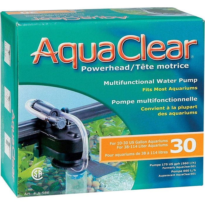 Помпа AquaClear Powerhead 30 для акваріумів 38-114 л, 5,5 Вт — циркуляційний, біо-, донний або швидкий фільтр