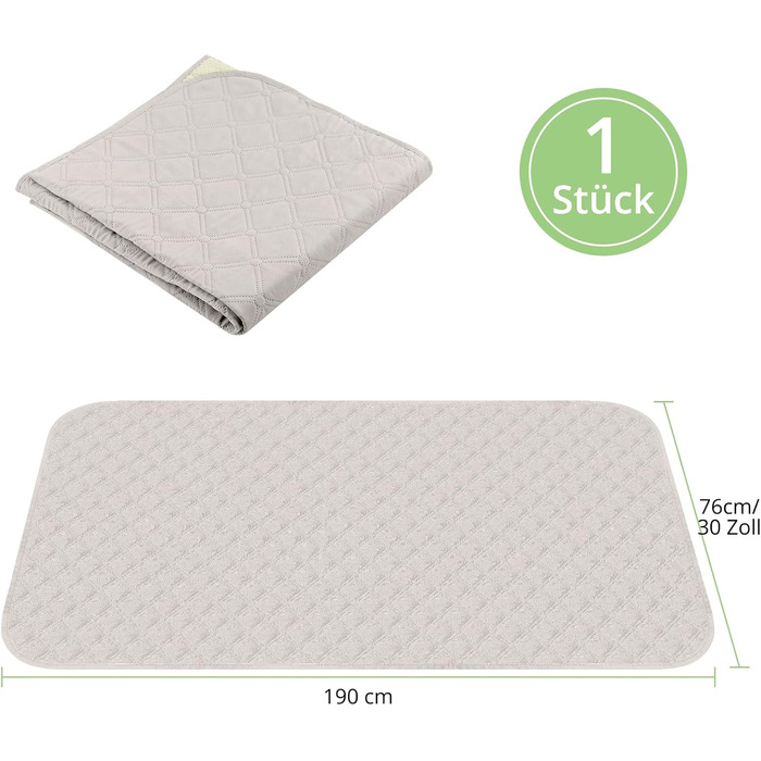 Водонепроникний коврик для собак, 137 x 208 см, килимок для домашніх тварин, ковдра для собак, неслизький, міцний, багаторазовий, можна прати в пральній машині, захист для дивану, ліжка, автокрісла, темно-сірий (Бежевий, S (76x190 см))