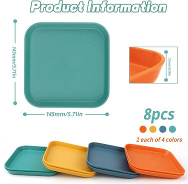 Набір мисок для котів GMMG, 6 шт. з кераміки, плоскі, квадратні