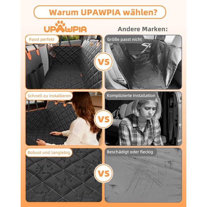 Накладка на сидіння автомобіля для собак, 100% водонепроникна, захист від подряпин, універсальна, з боковими захистами та віконцем для собаки