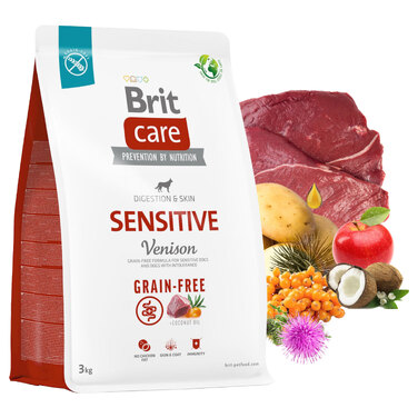 Корм для собак Brit Care Grain-Free Sensitive з олениною Karma, 3 кг