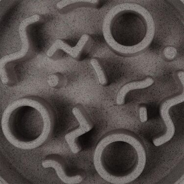 District 70 Повільний годівник для котів з бамбуку, сірий, діаметр 13,5 см