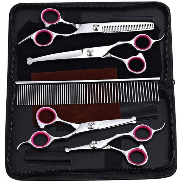 Набір для догляду за шерстю собак та котів, 5 шт., з округлими кінчиками, нержавіюча сталь, для тіла, обличчя, носа, чудовий подарунок для тварин