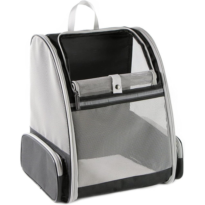 Рюкзак для собак та котів PETCUTE, дихаючий, для маленьких тварин до 7 кг, складний, для подорожей та кемпінгу (чорний)