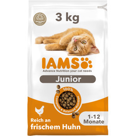 Сухий корм для кошенят IAMS з рибою та куркою для віку від 1 до 12 місяців, 3 кг