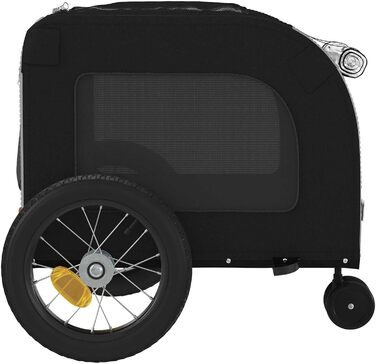 Фургон для собак VidaXL - переносний, з прапором та відбивачами, до 45 кг, 125 x 53 x 54 см