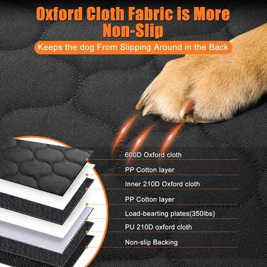 Накидка на сидіння автомобіля для собак JOEJOY, водонепроникна, стійка до подряпин, для великих машин (Trucks/SUVs)