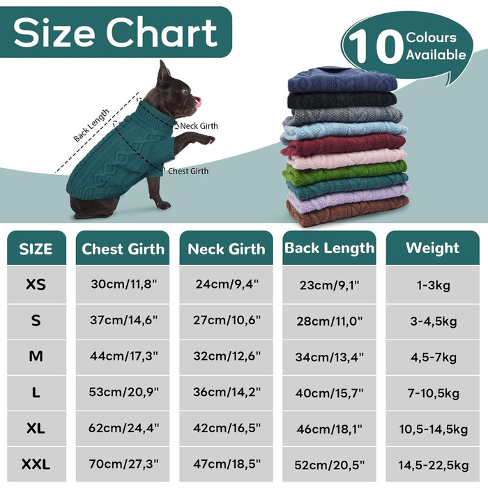 Пуловер для котів та собак Hjumarayan, теплий зимовий пуловер з отвором для повідка, стильний пуловер для кошенят та маленьких собак (Півнячий зелений, S)