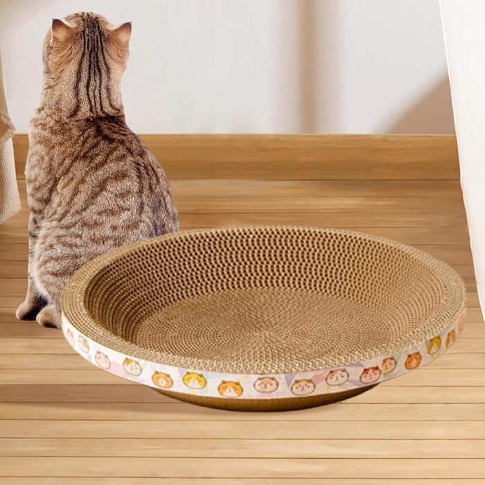 Котячий когтеточка з картону овальної форми, іграшковий центр для котів, 57 см